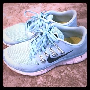 Nike Free 5.0 Light Blue. Great Condition! Sz 8.5